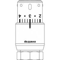 Термостатическая головка Oventrop "Uni SH" 7-28 C, 0 * 1-5, жидкостный чувствительный элемет, белый (арт. 1012066)