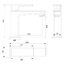 Смеситель для раковины OMNIRES PARMA PM7410BL (черный BLM)