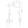 Термостатическая душевая система наружного монтажа OMNIRES MINI MI1544-X/OCR (хром)