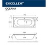 Комплект 2 в 1 - Ванна EXCELLENT Oceana 170x75 (Универсальная), каркас для ванны (MR-02)