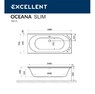Комплект 2 в 1 - Ванна EXCELLENT Oceana Slim 160x75 (Универсальная) и каркас для ванны (MR-02)