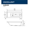 Ванна ACTIMA Aurum 150x70 (Универсальная) на каркасе