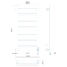 Полотенцесушитель электрический Larusso Астор П7 350х800 9005