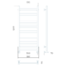 Полотенцесушитель водяной Larusso Бонд П11 500х1200