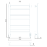 Полотенцесушитель электрический Larusso Классик Премиум П7 500х800
