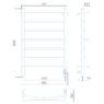 Полотенцесушитель электрический Larusso Евромикс П7 500х800