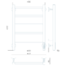 Полотенцесушитель электрический Larusso Феличия П5 400х600 9003