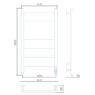 Полотенцесушитель электрический Larusso Феличия П7 400х800