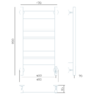 Полотенцесушитель электрический Larusso Имидж П7 400х800