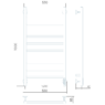 Полотенцесушитель электрический Larusso Имидж П9 500х1000