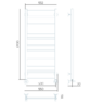 Полотенцесушитель водяной Larusso Кватро П11 500х1200