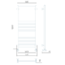 Полотенцесушитель водяной Larusso Солар П11 500х1200