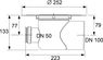 3607500 TECE TECEdrainpoint S Сифон горизонтальный DN100