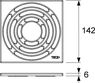 3665003 TECE TECEdrainpoint S Базовая решетка 150 х 150 мм