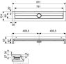 600801  TECE  TECEdrainline  Канал дренажный для пристенного монтажа, 800 мм