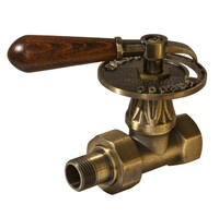 Вентиль прямой с деревянной ручкой RETROstyle 3/4" (RS 217W 1/2")