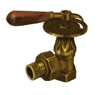 Вентиль верхний угловой c деревянной ручкой RETROstyle 1/2" (RS 217B 1/2")